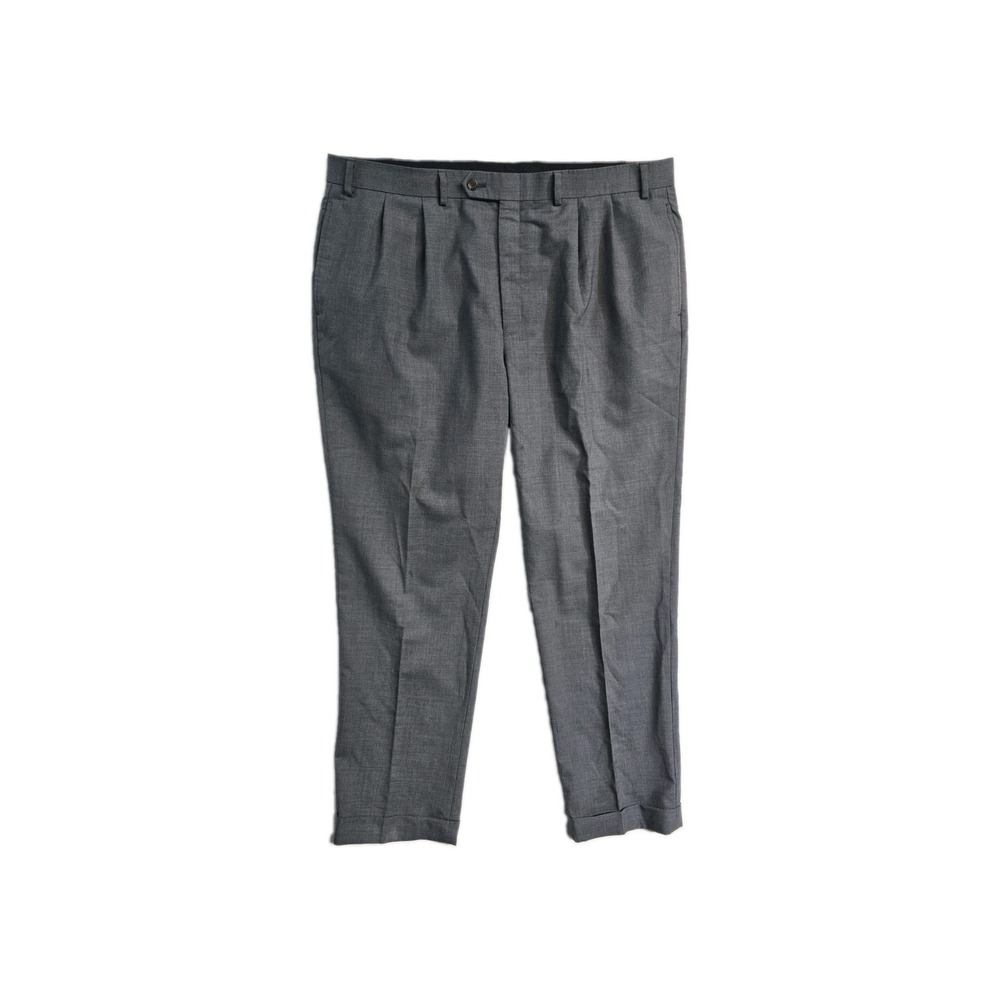Lauren Ralph Lauren Wool Dress Pants Mens 40x32 Gray Pleated Classic